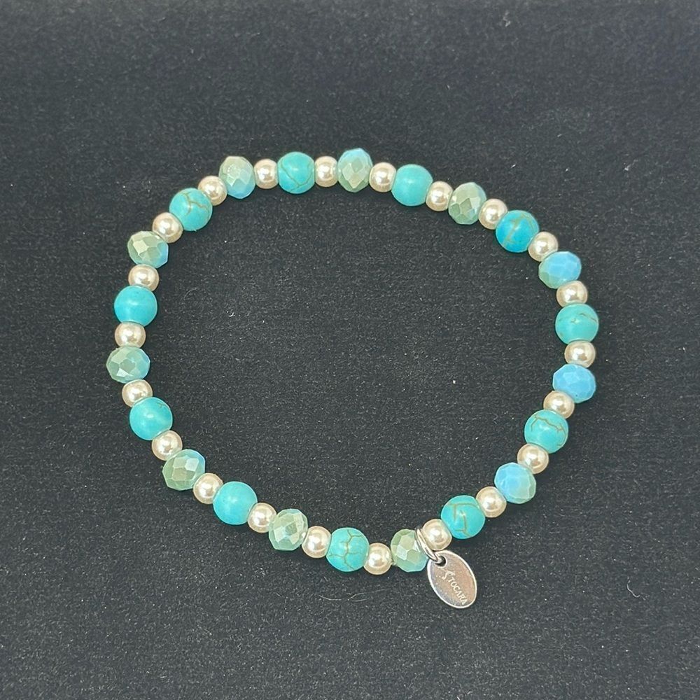 Tocara stainless steel bracelet with turquoise